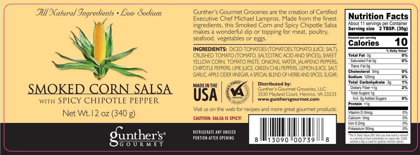 Smoked Corn Salsa with Spicy Chipotle Pepper
